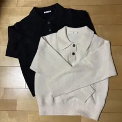GU パフニットポロシャツ M 2色セット
