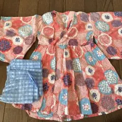 花柄着物風ドレス 105〜115cm
