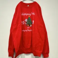 【希少】GILDAN 2021 クリスマス スウェット トレーナー 赤 XL
