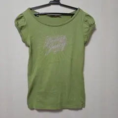 JUICY COUTURE ビジュー&ロゴTシャツ S ライトグリーンのサムネイル