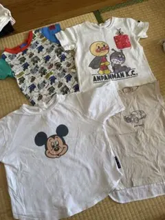 子供用Tシャツセット（アンパンマン・ミッキー他）5枚