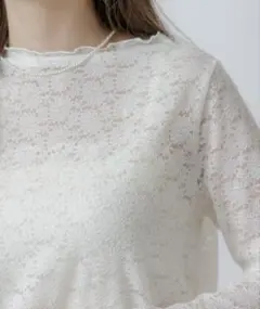 【美品】flower フラワー マーガレットレース　タートル　アイボリーのサムネイル