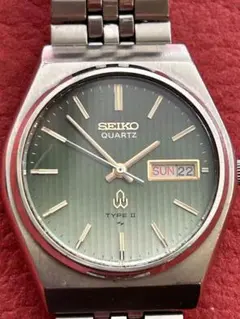 SEIKO TYPE II クォーツ腕時計 グリーングラデーションダイヤル