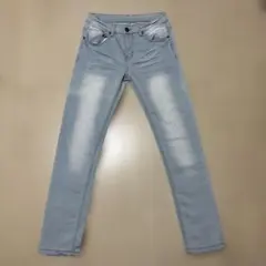 スキニーストレッチスリム ジーンズ M ウォッシュ加工 デニム