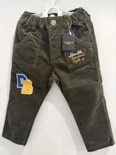 【美品】ミキハウス　ロングパンツ　長ズボン　100 カーキ　子供　秋冬