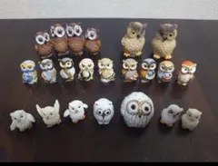 フクロウ 置物 カラフルフクロウ まとめ売りオマケ付き