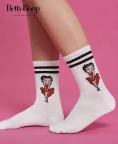 신품 미사용 Betty Boop ソックス 靴下 ベティちゃん ベティブーフ