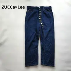ZUCCa×Lee インディゴ ボタンフライ ストレートデニム M クロップド丈のサムネイル