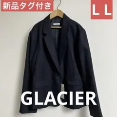 GLACIER ネイビー テーラードジャケット 1つボタン　サイズ L L