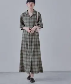 ZOZOTOWN売切】シャツナローワンピース MilaOwen ミラオーウェン