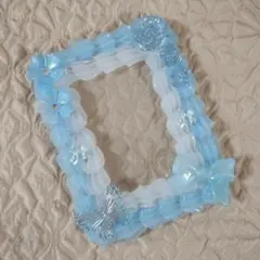 ホイップデコ トレカケース 硬質ケース B8 リボン さくら 薔薇 蝶々 水色