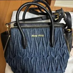 MIUMIU デニムショルダーバッグ　マテラッセ