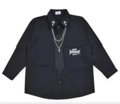 ヴォルカン&アフロダイティネクタイ2連チェーン付き2wayシャツ