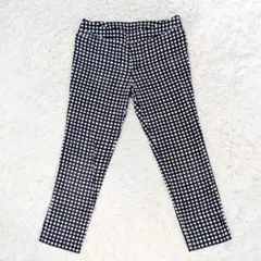 アマカ ギンガムチェック ストレッチ クロップド丈パンツ 美脚40 【L】のサムネイル