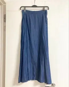 デニムマキシフレアスカート　Aラインロングスカート　Mサイズ