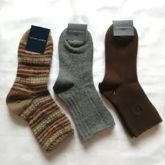 バーバリー/ラルフローレン ソックス3足 22-24cm まとめ