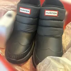 HUNTER ブラック スノーブーツ 24.5~25 UK6