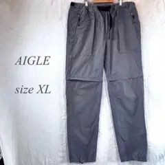 AIGLE ガジェットパンツ XL グレー 2wayナイロンボトムス 1424のサムネイル