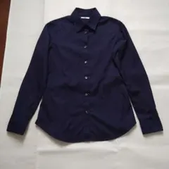 ユニクロネイビー 長袖シャツ Sサイズ