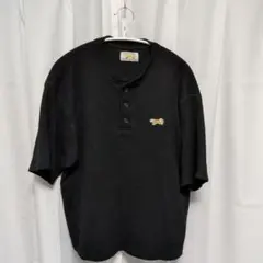 The Fox Collection ヘンリーネック ワッフルTシャツ ブラック
