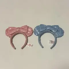 ディズニー ミニカチューシャ2点セット　スパンコール　ピンク　水色のサムネイル