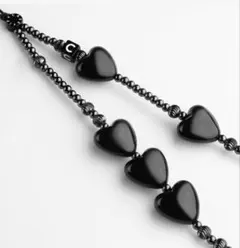 Casetify ブラックハート　スマホストラップ　チャーム