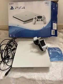 PS4 Slim グレイシャー・ホワイト 500GB 動作確認済み 箱付き