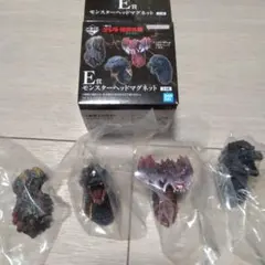 ゴジラ　一番くじ E賞 モンスター・ヘッドマグネット コンプ 4体セット