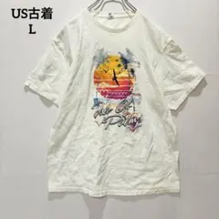 【デルタ】半袖Tシャツ US古着 アメリカ古着 ホワイト Lサイズ