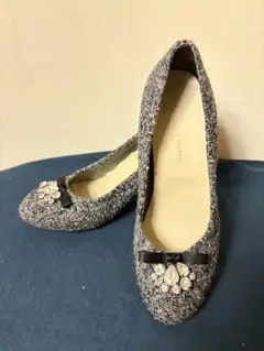 【オリエンタルトラフィック】ヒール　サイズ41 25.5cm 結婚式　グレー