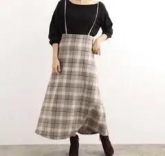 ViS バックリボンジャンパースカート