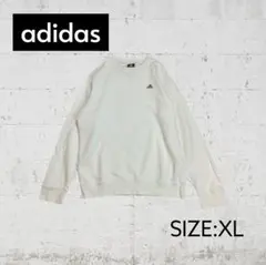 00s adidas　スウェット　Mサイズ　万国旗タグ　パフォーマンスロゴ　白