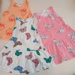 エイチアンドエム90ワンピース110タンクトップダルメシアンピンク蝶ユニコーン