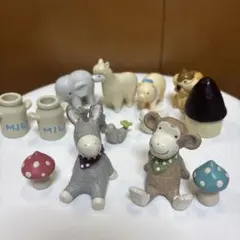 ノーティーアニマル ミニチュアフィギュア セット まとめ売り ガーデンオブジェ