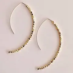 K14gold filld ゴールドバナナフックピアス（L）のサムネイル