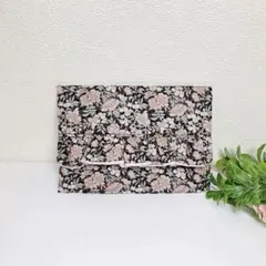 リバティ ポケットティッシュケース【ロザリンド ブラックピンク】