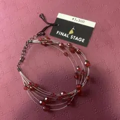 FINAL STAGE 赤いビーズ ブレスレット