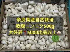 奈良県産自然栽培乾燥ニンニク500gのサムネイル