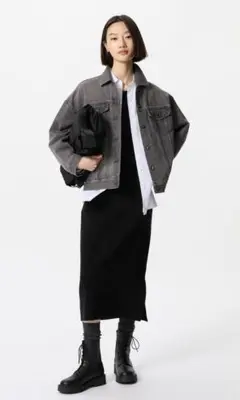 ★★★azu azu様専用★★★スムースコットンブレンドスカート（ブラック）