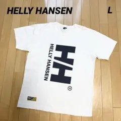 ヘリーハンセン ロゴ Tシャツ Lサイズ ホワイト 厚手 ゴールドウイン