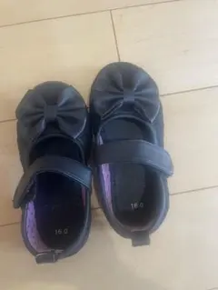 リボン付きブラックフォーマルシューズ 16.0