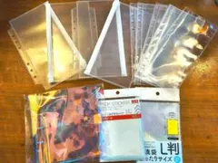 セリア　オーロラ3穴バインダー　シールバインダー関係まとめ売り