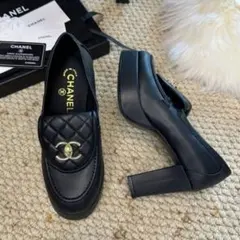 入手困難CHANEL バレリーナ ブラック 35 美品 COCOビーチ - メルカリ