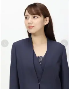 美品　MISCH MASCH ノースリーブコンビネゾン ネイビー　セレモニー