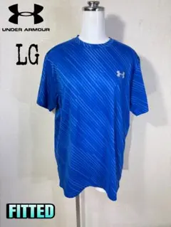 UNDER ARMOUR 半袖TシャツFITTED ブルー LG ヒートギア