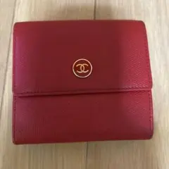 CHANEL 二つ折り財布 レッド ココマークのサムネイル