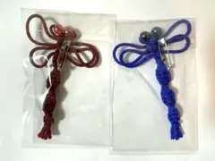 トンボ　ブローチ　ハンドメイド　赤とんぼ　青トンボ　秋　飾り
