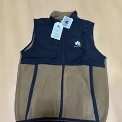 LOGOS ベスト ブラック　ブラウン 140 フリース