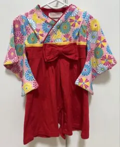 ベビー　女の子用　袴ロンパース　70センチ お食い初め