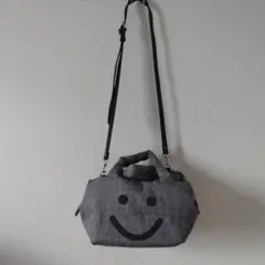 スマイルマーク トートバッグ グレー♡アジョリーのサムネイル